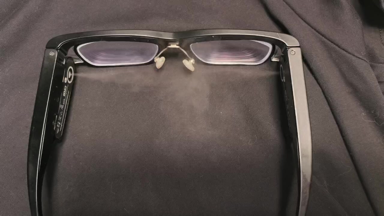 Clarus 二代设备镜片两侧的实际雾化细节